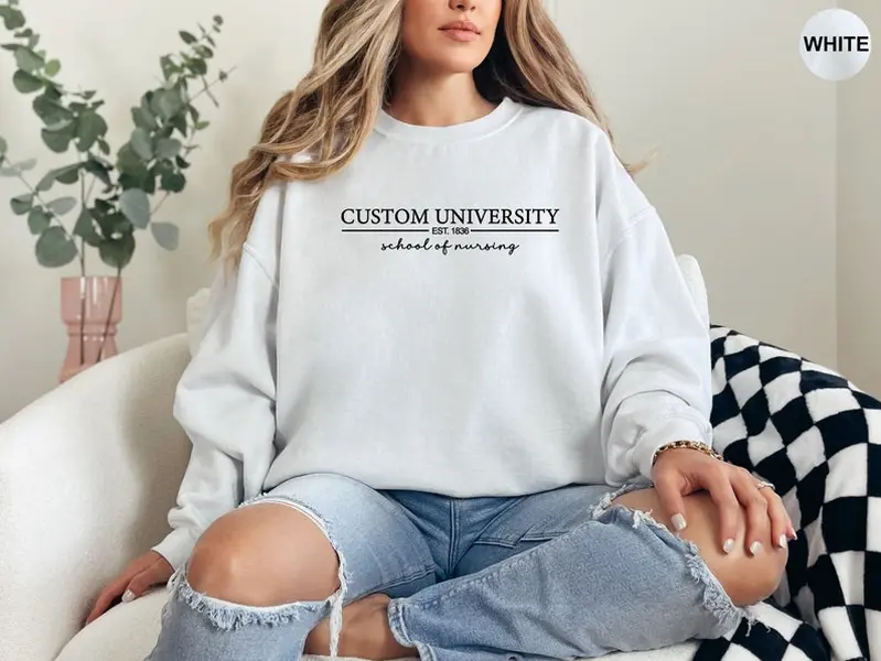Custom University Sweatshirt, Custom College Sweatshirt, Personalized School Sweatshirt Custom Design University Sweatshirt Personalized College