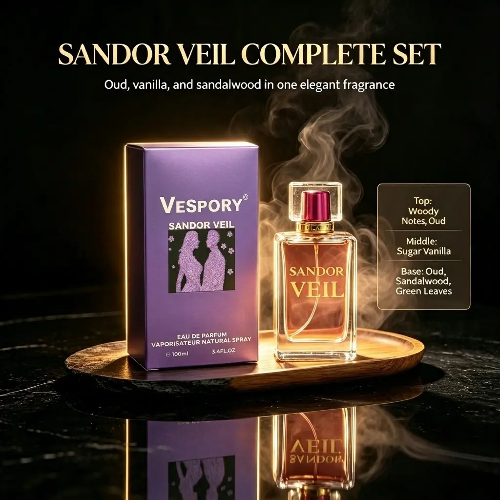 VESPORY Sandor Veil Eau De Parfum 100ml | Oriental Woody Perfume with Oud, Vanilla & Sandalwood Notes, Long-Lasting Luxury Fragrance for Men & Women, Ideal for Date Night, Work & Special Occasions