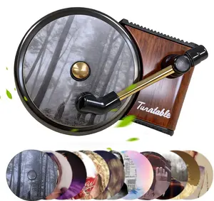 12Pcs Refill Pads + Record Player Car Air Freshener Vent Clip, Retro Floral Aromatherapy Diffuser for Singer Merch Gift, Air Freshener Car Decor Accessories, Music Lovers Gifts