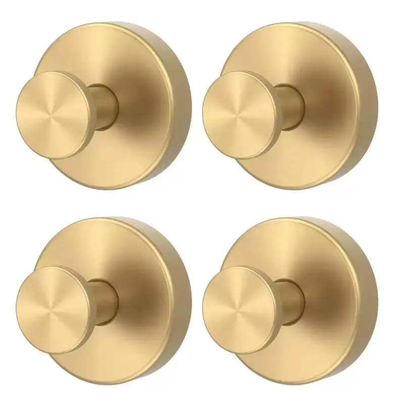 Rust-Proof Stainless Steel Adhesion Hooks & Rails (2/4 Pack) - Adhesive Suction Cup, 15lb Heavy-Duty, Damage-Free No-Drill Waterproof, Easy-to-Install Home Organizer for Bathroom Smooth Tile/Glass Space Saving