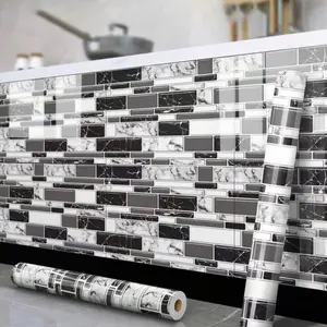 1 Roll Peel and Stick Backsplash Wallpaper for Kitchen and Bathroom Countertops