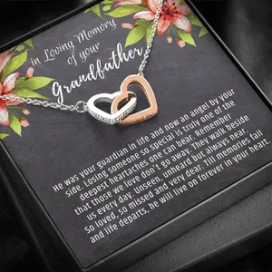 Loss of Granddad Gift Necklace: Death of Grandfather, Grandparent, Condolences, Mourning, Grieving, Passing, Dainty Memorial Sympathy Giftr, Anniversary Gift, Necklace Jewelry With Message Card & Box