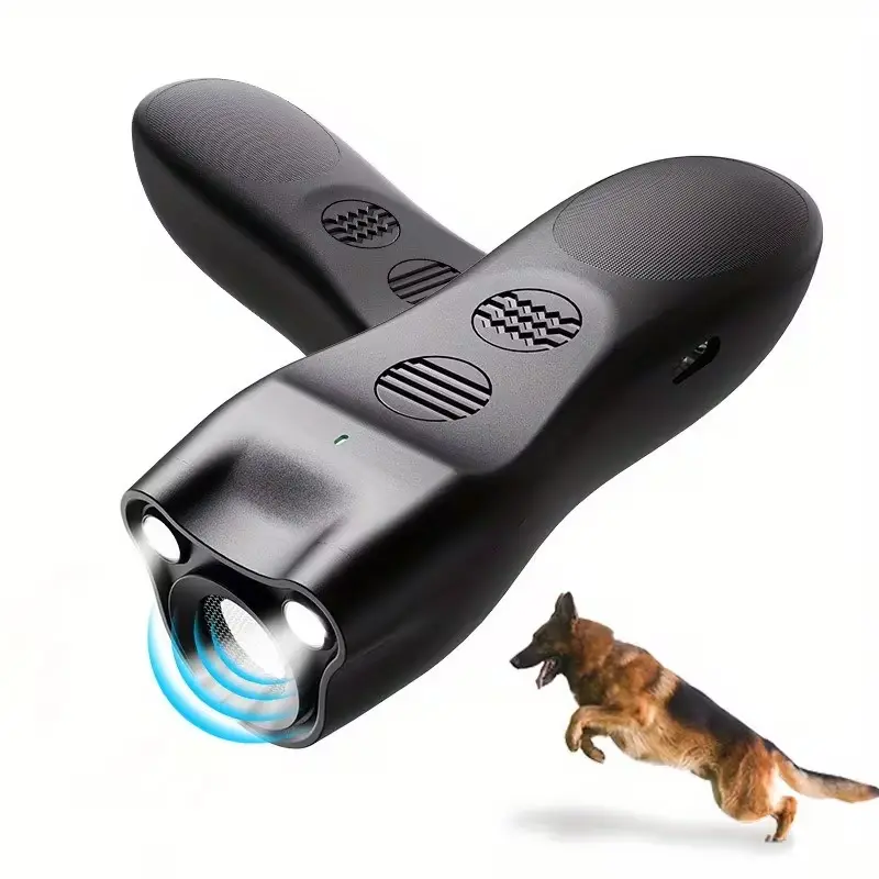 PAWCHUM PetSafe Plastic Ultrasonic Dog Training Device - Rechargeable Anti-Bark Silencer with Static Shock, LED Flashlight, 30ft Range Sonic Trainer for Canine Behavioral Management