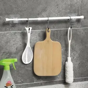 Adjustable Extendable Rod, Steel Plastic Rod for Shower, Closet, Window, Towel Rack, Home Accessories, Durable and Versatile