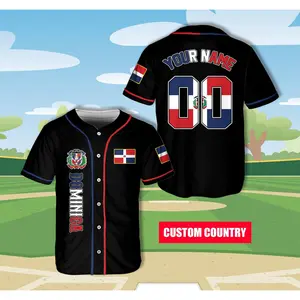 Personalized Dominica Baseball Jersey, Custom Name Dominican Shirt, Dominica Family Matching Tee Game Day Outfit For Dominican Baseball Fans