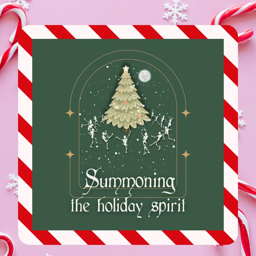 Summoning The Holiday Spirit Goth Witchy Christmas Magnet