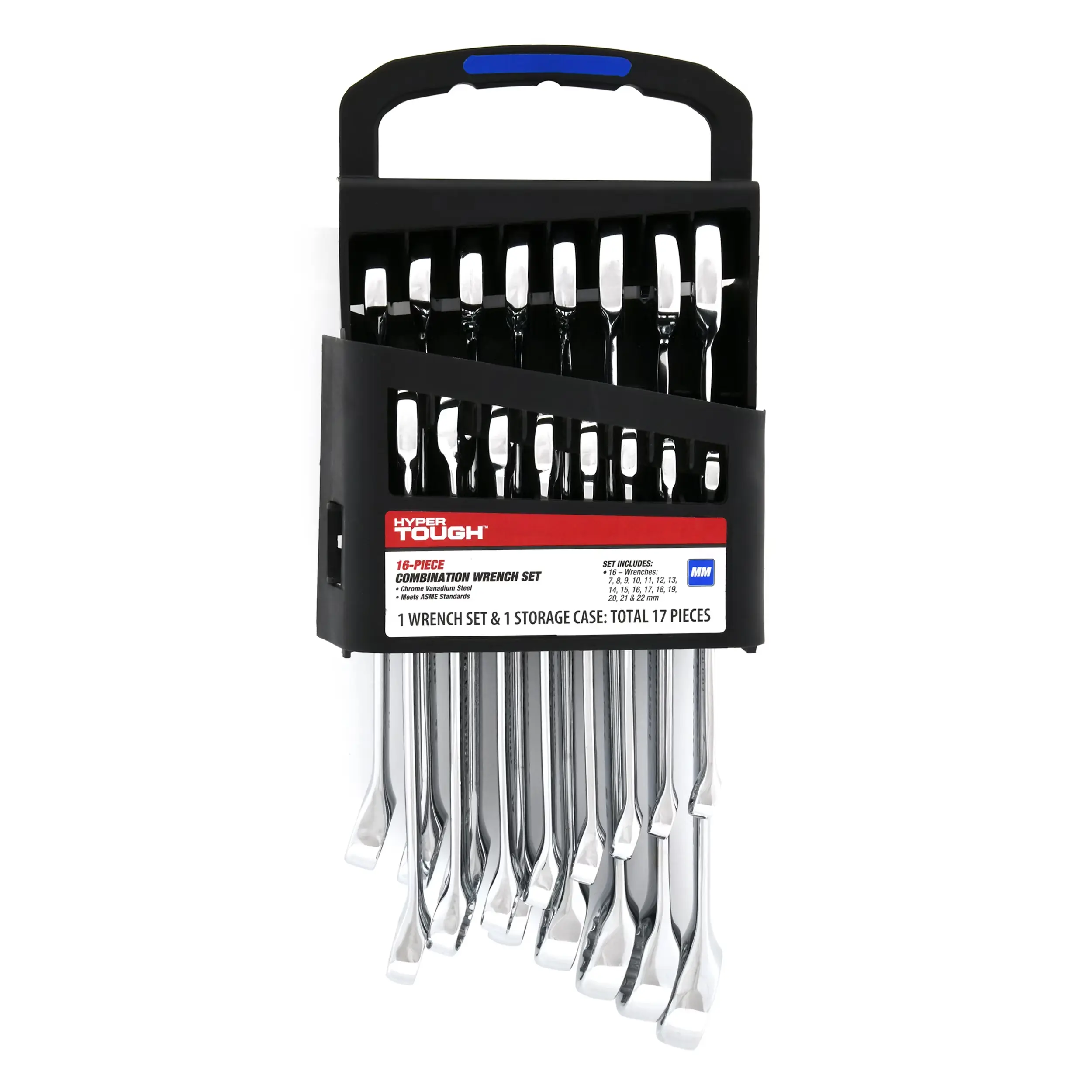 16-Piece Metric Combination Wrench Tool Set, Hand Tools