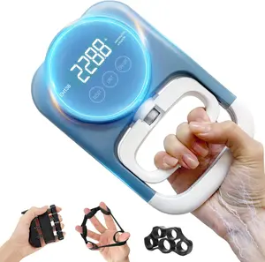 Grip Strength Tester Hand Gripper - Grip Strength Trainer Hand Dynamometer Handheld Meter LED Display Comfortable 265 Lbs / 120 Kgs Finger Strengthener for   School Gym Use