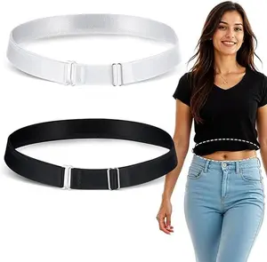 2PCS Shirt Tuck Band Women Sweater Tuck Band Adjustable Elastic Belts Tucky Belt Perfect for Cropping Shirts Sweaters