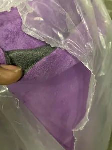 Purple Stretch Suede with Foam Backing - Soft and Flexible Material, Ideal for Various Applications