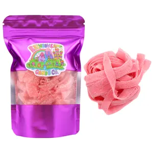 Pink Lemonade Sour Belts | Sour Sugar Coated Candy Belts | Resealable Bag 3.6 oz