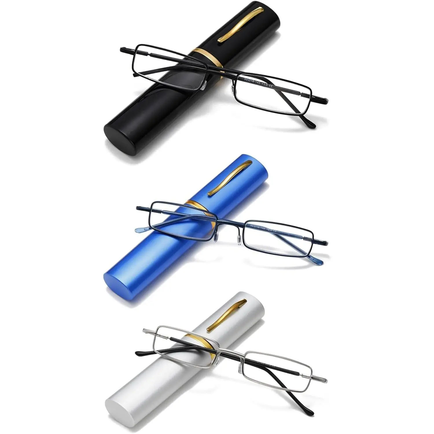 3 Pairs: Black & Blue & Silvery