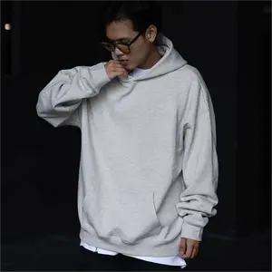Men's Casual Fabric Hoodie, Light Oatmeal Color