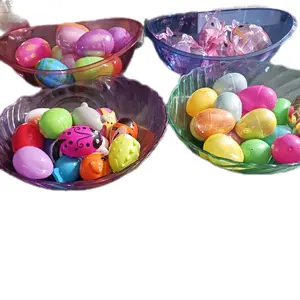 Easter Egg Mystery Capsules & Bingo Wheel - Colorful Easter Eggs in Clear Containers