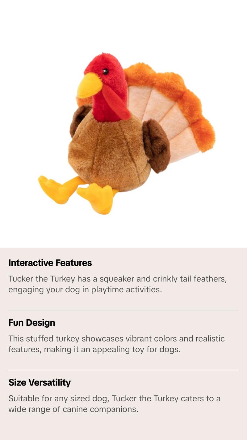 TUCKER THE TURKEY DOG TOY