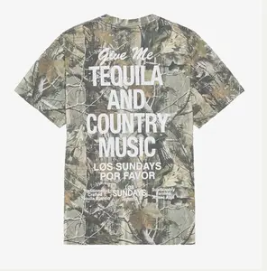 Camo Tequila and Country Music T-Shirt, Southern Graphic Tee men