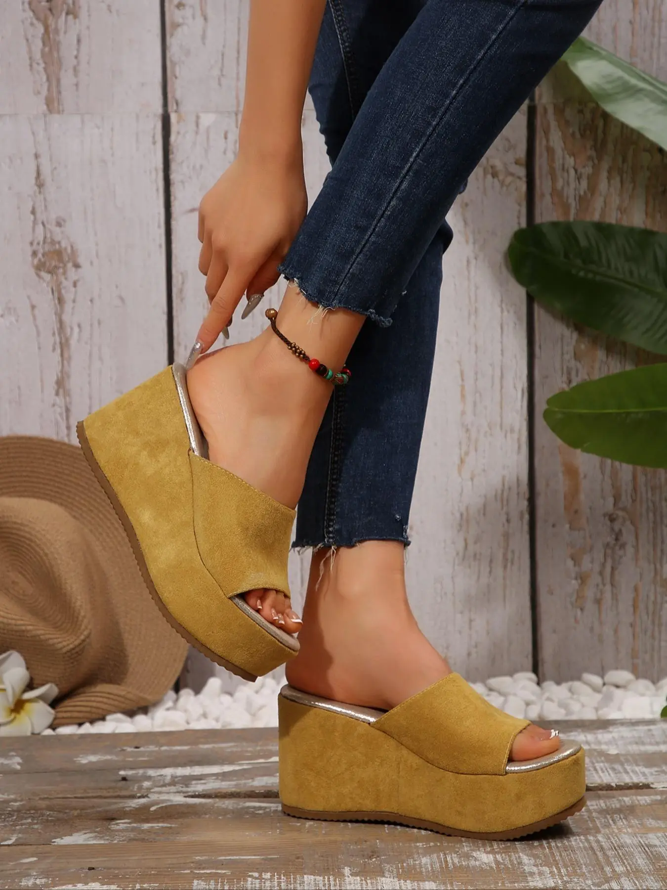 Women's Thick Sole Sandals, 10cm Height Increase Summer Fashion Elegant Classy, Breathable Hollow Out High Heel Sandals, No Toe Platform Shoes Stylish, Platform Wedge Shoes, Thick Bottom Shoes, Platform Heels Sandals, Height Increasing Footwear