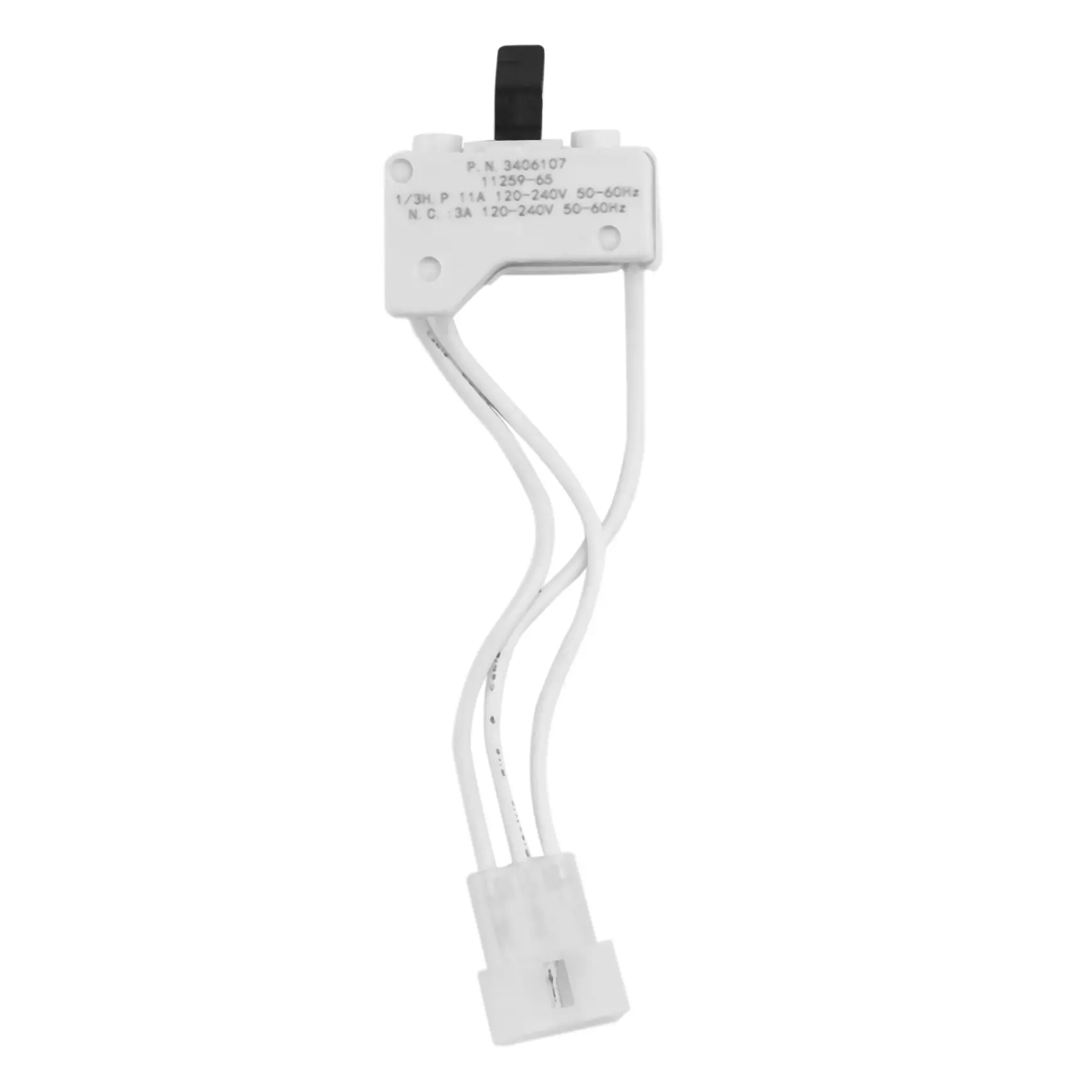 Non-OEM Plastic Dryer Door Safety On/Off Switch - Replacement Part for 3406109, 3406107 Whirlpool, Kenmore, Sears, Maytag, Roper, Estate (All Seasons Compatible), Dryer Door Switch, Non-Oem Replacement Part