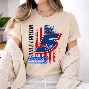 Kyle Larson #5 NASCAR Racing T-Shirt, Hendrick Motorsports Fan Gear, Kyle Larson Pullover Tee for Men, Professional Racing Graphic Top, Gift for NASCAR Fans