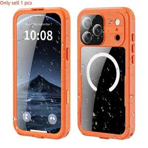 Waterproof Shockproof Protective Phone Case for iPhone 17 Pro Max, Wireless Charging Support, Car Magnetic Holder, Full Coverage, Screen & Camera Protection