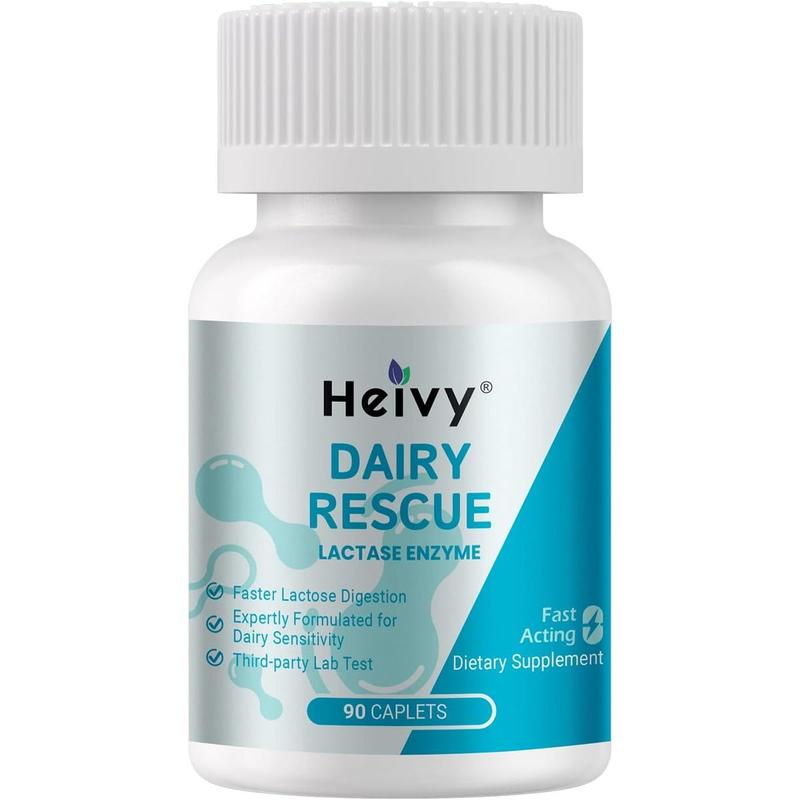 Lactase Enzyme 3000 FCC Dairy Relief Fast Acting Supplement, Lactose Intolerance Pills 90 Count (Pack of 1)