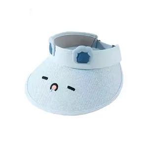2026 New Summer Children's Sun Hat — Breathable, UV-Protective, Wide-Brimmed, Cute Cartoon-Style Open-Top Visor for Boys and Girls