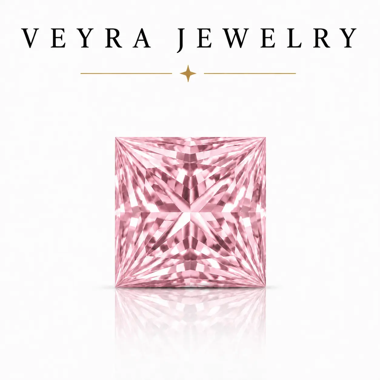 Pink Princess Cut Moissanite Loose Stone, VVS Clarity Sparkling Gem with GRA Certificate for DIY Ring & Jewelry Making