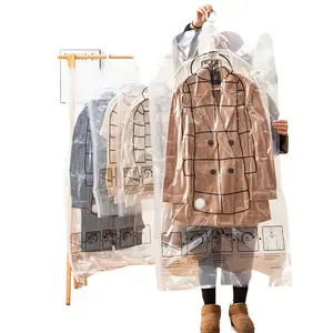 5 Hook Vacuum Storage Bags Extra Large Space Saving Hanging Clothes Organizer No Electricity Needed Thickened Fabric