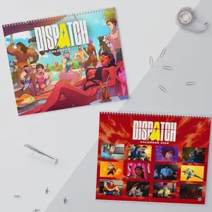 Dispatch Game Calendar - Superhero Workplace 2026 Monthly Planner, Invisigal Robert Stylized Character Design Home & Room Decor, Aesthetic Gift For Fans of Choice-Driven Video Games