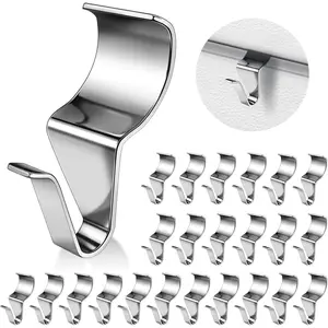 24 count Vinyl Siding Hook, Thicken Stainless Steel Vinyl Siding Clips Hangers, Heavy-Duty No Drill Vinyl Hook for Outdoor Decor,   Patio, Christmas Wreath Hangers