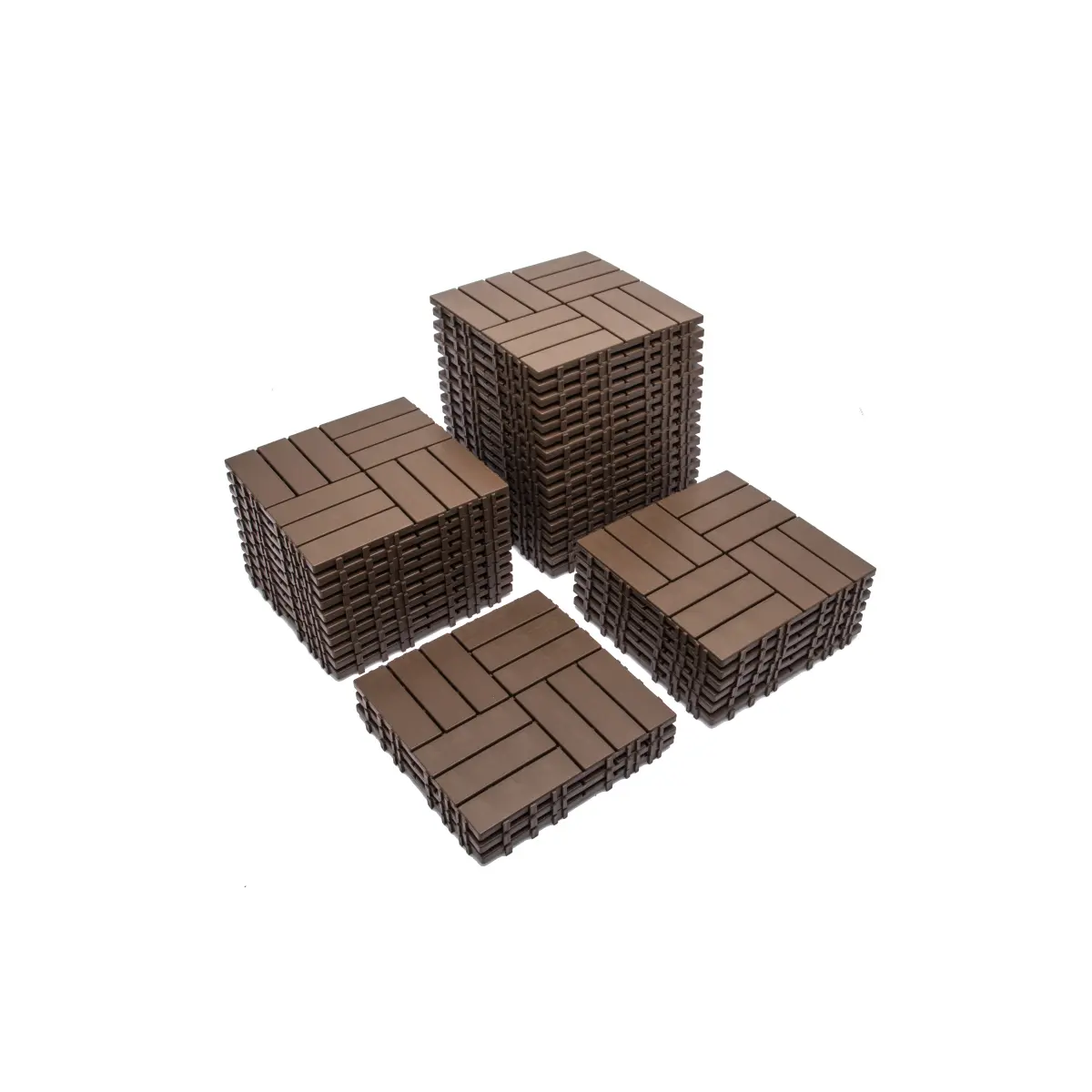11-Pack 11.42"x11.42" Plastic Interlocking Deck Tiles, 9.96 Sq.Ft Outdoor Patio Flooring, Waterproof All-Weather Plastic Floor Tiles, Super Durable Eco-Friendly Non-Toxic Material, Indoor Outdoor Backyard Balcony Poolside Use