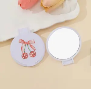 1-Piece Cute Aesthetic Handheld Mirror, Portable Makeup Mirror for On-the-Go Touch-Up