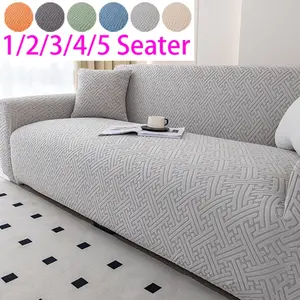 Fashion Simple Textured Sofa Cover, Elastic Washable Sofa Slipcover, Luxurious Elastic Sofa Protector, Full Coverage Furniture Protection, Sofa Couch Covers (1/2/3/4/5 Seater)