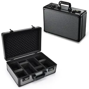 Portable Graded Card Case for Sports Cards Trading Card Storage Box with Combo Lock Card Slab Holder for Baseball Cards PSA BGS SGC Display Organizer