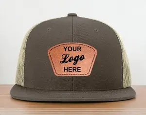 Custom Leather Patch Hat Richardson 511 Flat Bill Custom Leather Patch Hat Richardson 511 Flat Bill