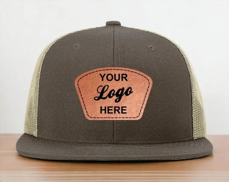 Custom Leather Patch Hat Richardson 511 Flat Bill Custom Leather Patch Hat Richardson 511 Flat Bill
