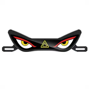 Motorcycle LED Devil's Eye License Plate Tail Light - Universal Rear Warning LED Lights for Motorcycle, Electric Bike with Easy Install, Dynamic Eyes, Auto Flash Feature