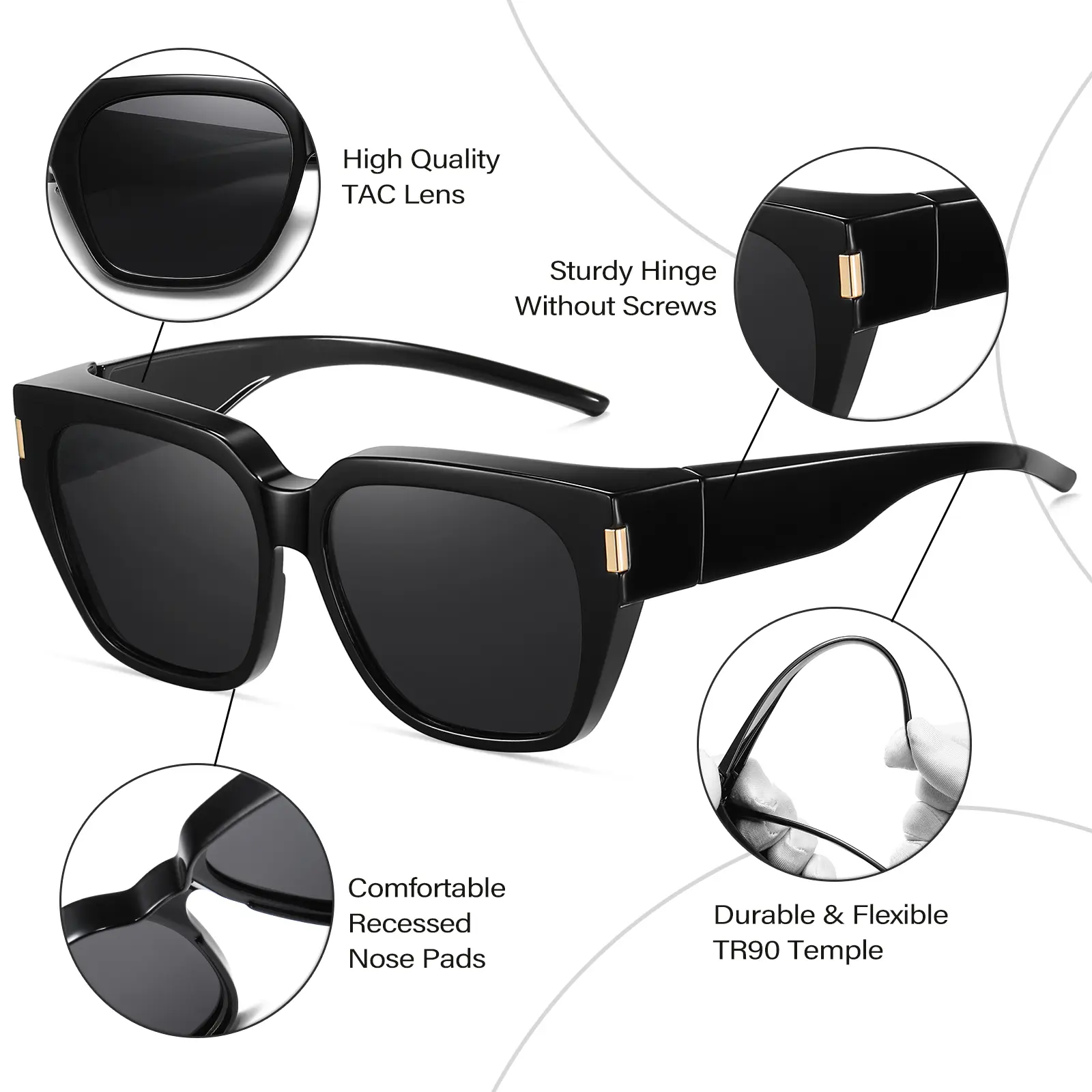 SummerVibes LNNCCD Fit Over Glasses Sunglasses for Women Men  display picture 1