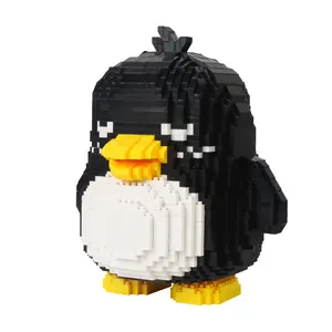 Larcele Animal Series Micro Building Blocks Animal Set, DIY Mini 3D Building Toy Bricks,1499 Pieces KLJM-07 (Penguin) building bricks building block