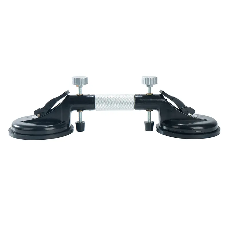 2-Pieces All-Metal 3-in-1 Adjustable Granite Seam Setter Pro Kit - Vacuum Suction Cup, 8mm Gap Clamps for Countertop Installation, Smooth Surfaces Marble/Quartz/Glass Seam Joining & Leveling, 3-In-1 Function, Natural Rubber, 130Mm Diameter