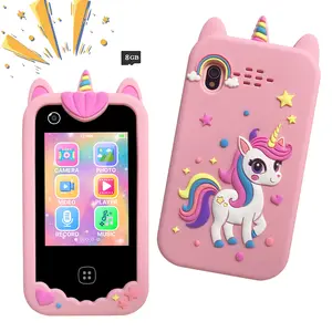 HD Screen Kids' Toy Phone Learning Tablet with Audio Player - Educational Mini Games, Photo-Taking & Life Recording - Perfect for Family Gatherings, 3-12 Years Holiday Gift