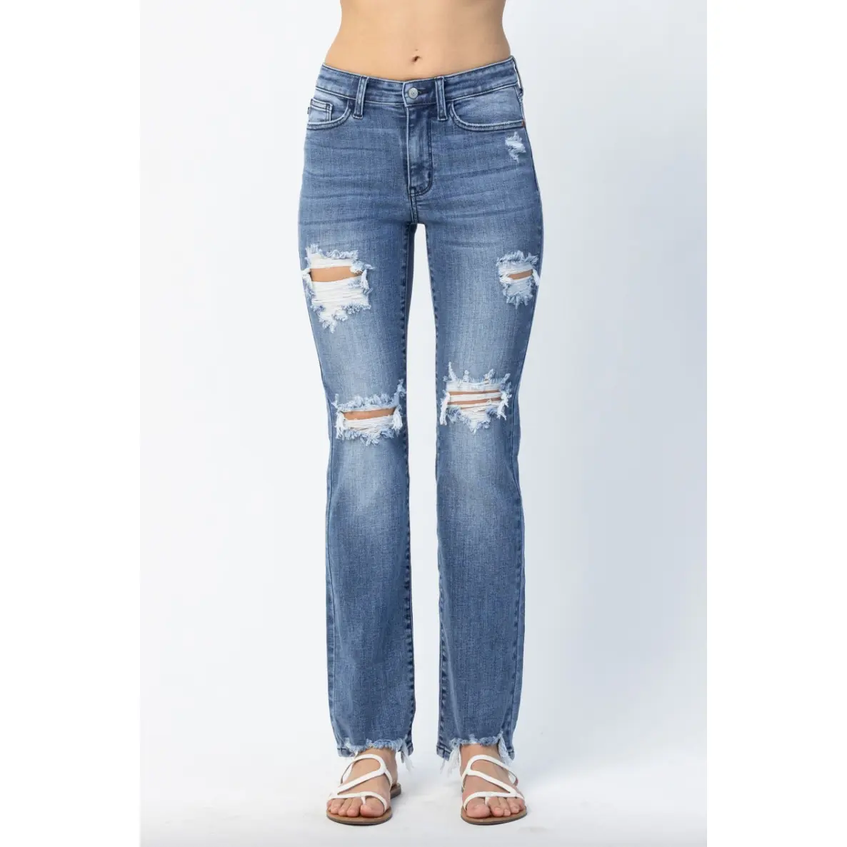 Judy Blue Destroy Straight Leg Jeans