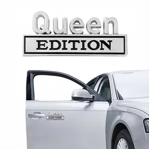 Queen Edition 3D Emblem Sticker, 2026 New Queen Edition Emblem - Car Truck SUV Automotive Exterior Accessories, Funny & Durable Queen Edition 3D Emblems Sticker Badge for Tailgate Bumper Hood