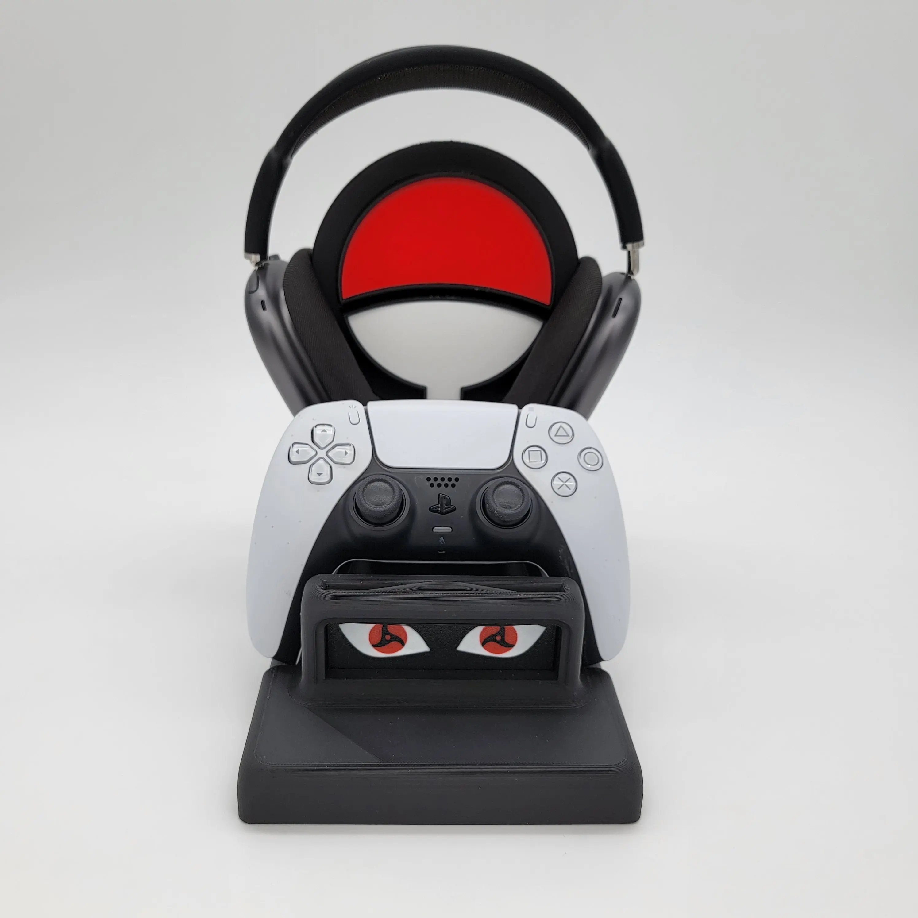 Uchiha Clan Inspired Controller and Headset Stand Combo
