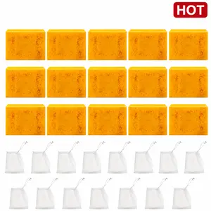 Lemon Turmeric Kojic Acid Soap Bar, Deep Cleansing Face & Body Soap, Natural Skincare Bar, Deeply Nourish & Moisturize Dry Skin for Radiant Glowing Complexion