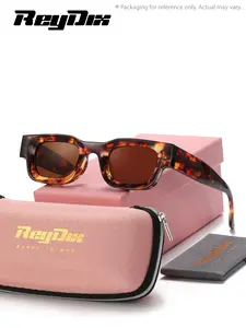 1 Piece ReyDix Unisex Square Full Frame Sunglasses Artistic Vibe Trendsetting Sunglasses UV400