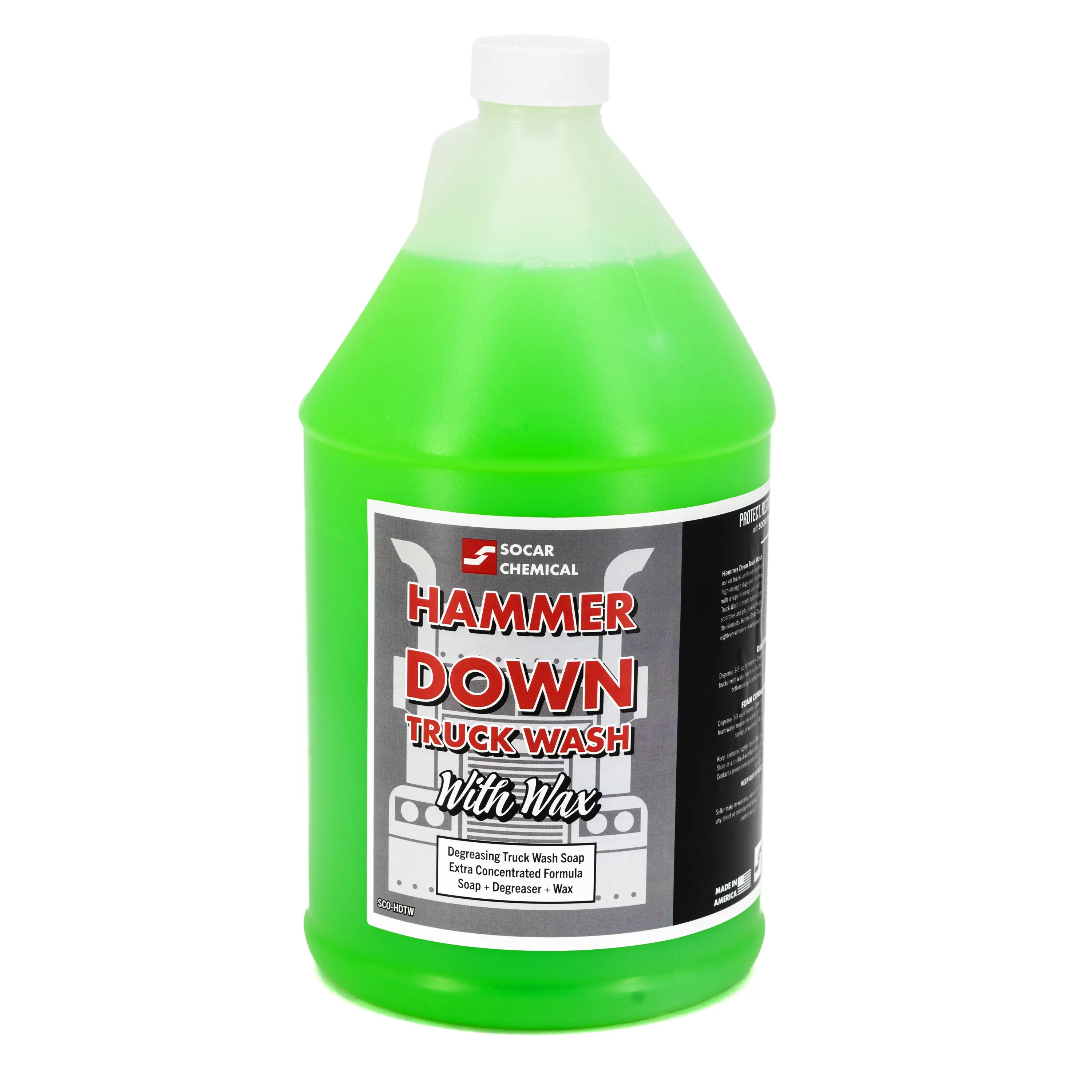 Socar Chemical Heavy Duty Truck Wash Soap with Carnauba Wax - Heavy Duty Degreaser, Natural Wax Protection Automotive Cleaning Solution for Trucks