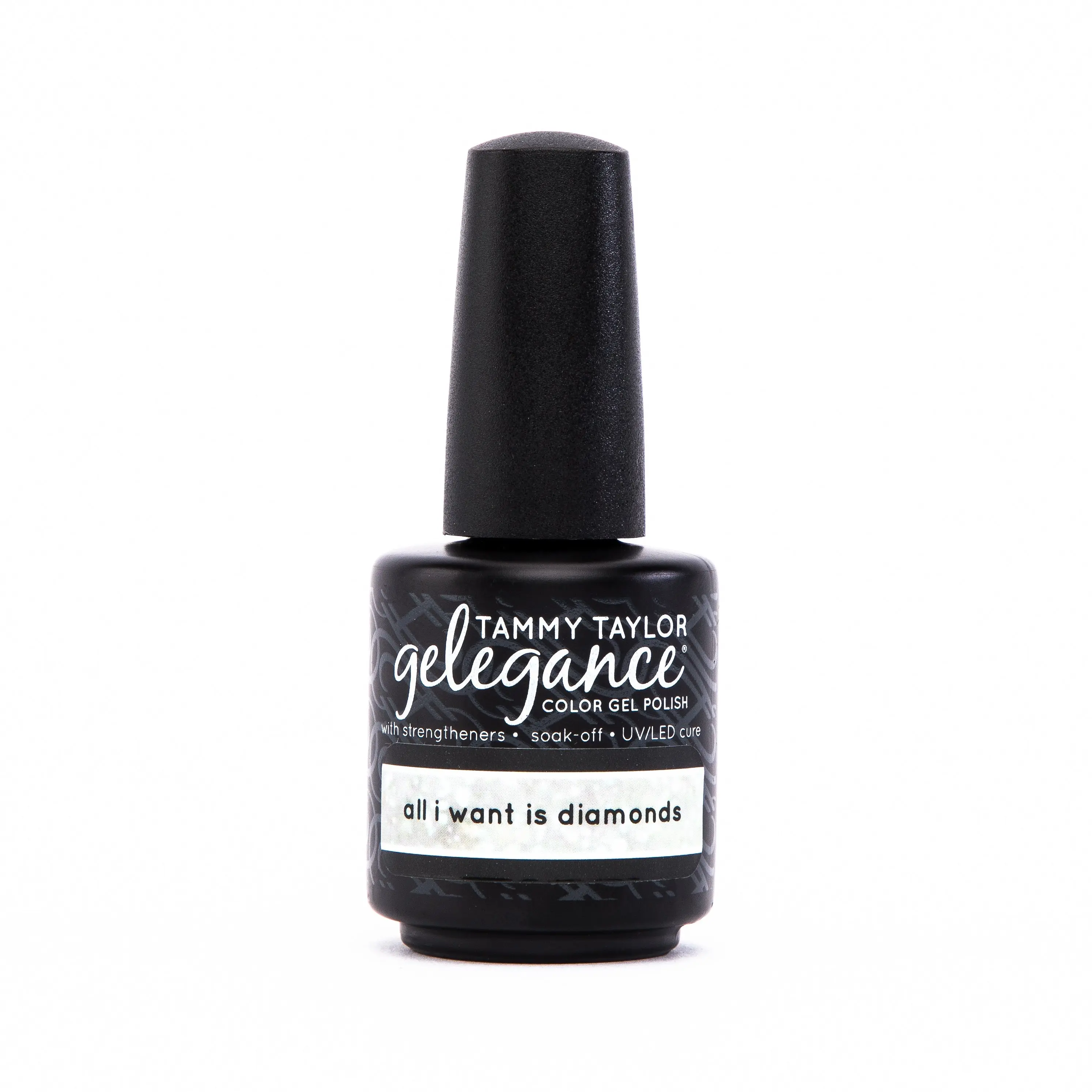 Tammy Taylor Nails All I Want Is Diamonds Gelegance Gel Polish - White Holographic Glitter Finish, 20G, Soak-Off UV/LED Nail Art Manicure