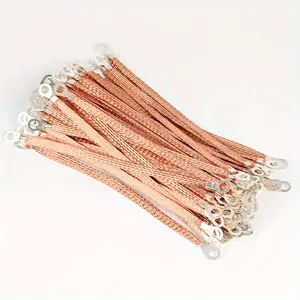 10pcs Copper Braided Wire with Aluminum Core, High Performance Grounding and Distribution Box Wiring, Corrosion Resistant