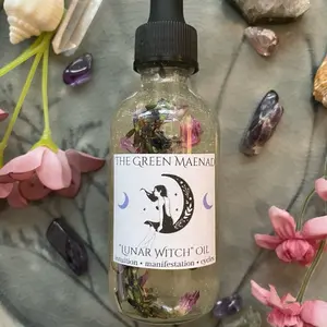 Lunar Witch Oil ~ Intention Oil, Ritual Oil, Spell Oil, Spiritual Oil, Moon Oil, Moon Witch, New Moon, Full Moon, Celestial, Whimsigoth, Manifestation Oil, Intuition Oil, Divination Oil, Psychic Oil